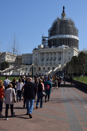 Walking up to Capitol