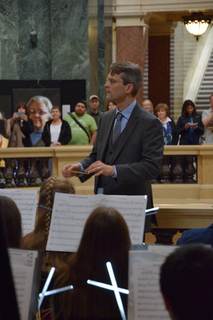 Mr. Petersen conducting at State Capitol