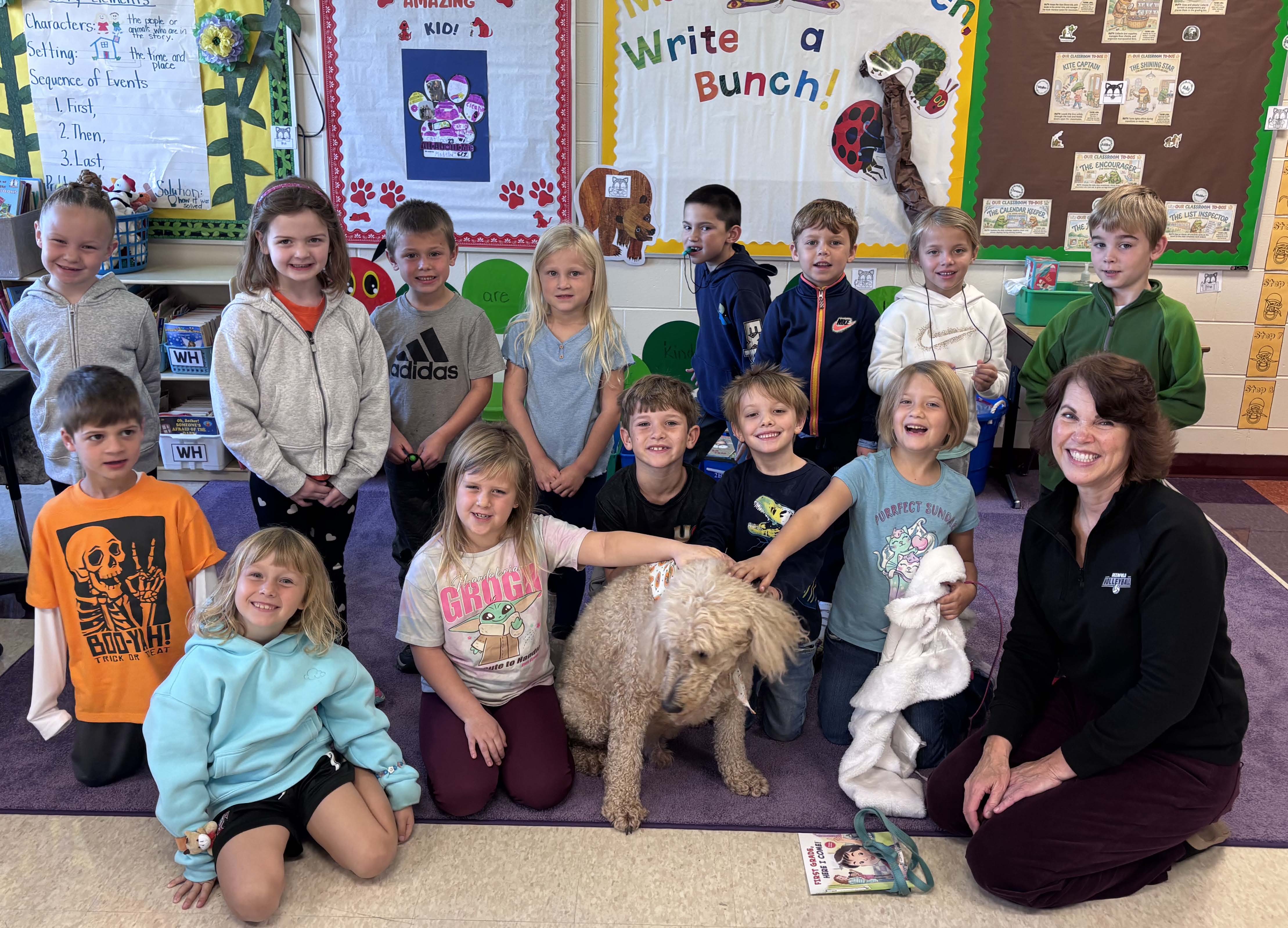 1st grade visit with Yasha and Ms. Jensen